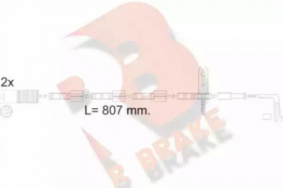 R BRAKE 610584rb -  Сигнализатор, износ тормозных колодок